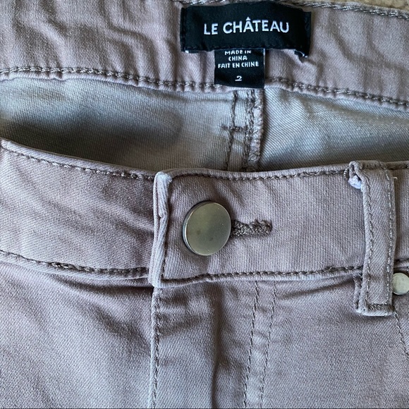 Hi rise, slim leg jean pants in shadow mauve - Picture 3 of 5